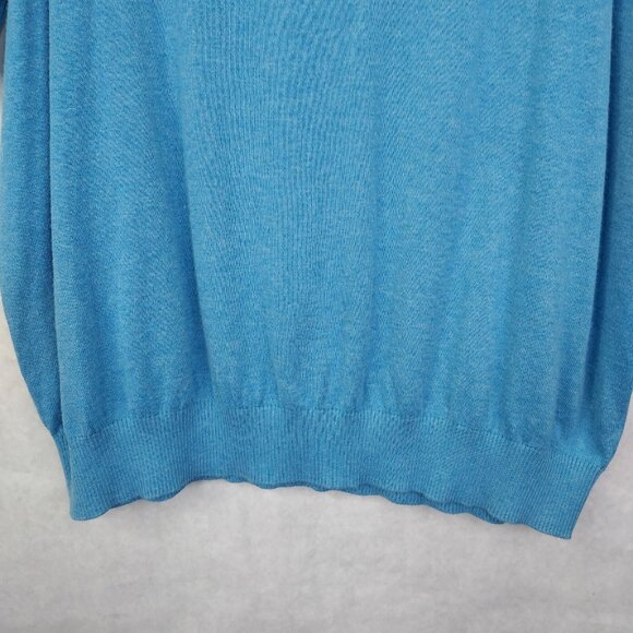Cabi Lounge Sweater Women's Small Blue Marble Boat Neck Short Sleeve Pullover - Picture 6 of 11